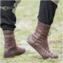 Bottes Vintage en Cuir PU pour Cosplay et Moto - Marron