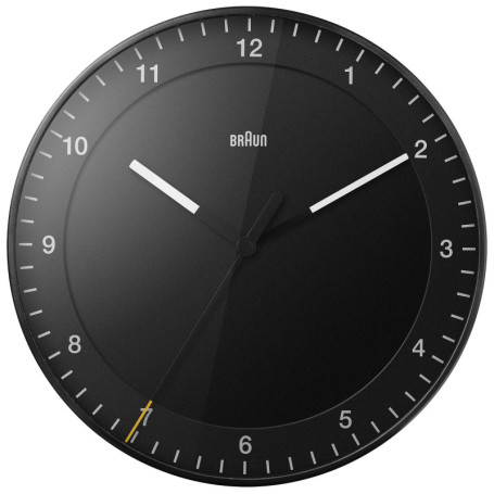Horloge Murale Classique Braun avec Cadran Silencieux - 30 cm Noir