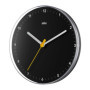 Horloge Murale Classique Braun en Noir - Silencieuse et Élégante, 23 cm