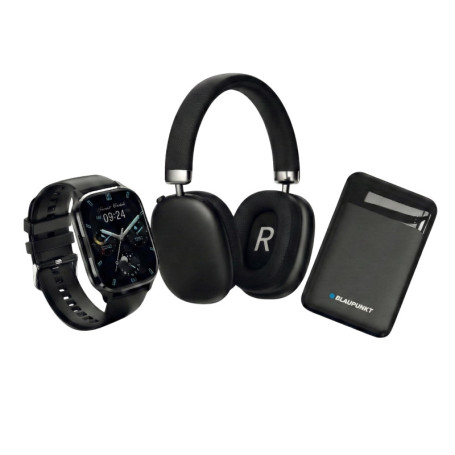 Pack Trio Blaupunkt : Montre Connectée AMOLED, Casque Bluetooth et Power Bank