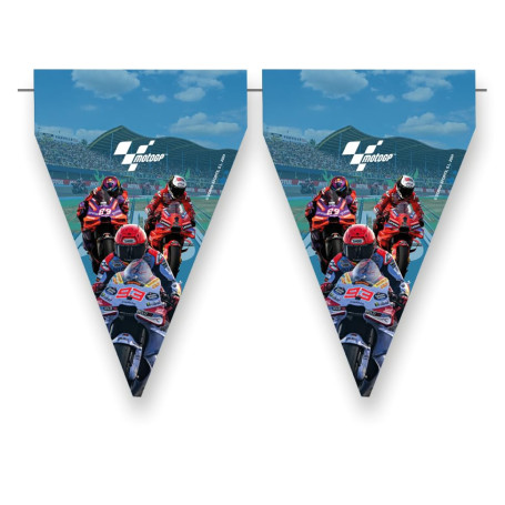 Banderole Multicolore Moto GP pour Anniversaire d'Enfant - 3M de Décoration Festive