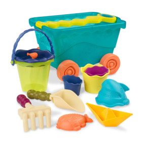 Chariot de Plage Wavy-Wagon B. Toys avec 10 Jouets Amusants
