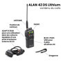 Midland Alan 42 DS - Radio CB Portable Professionnelle avec Batterie Li-Ion 2800mAh