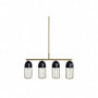 Suspension DKD Home Decor Noir Doré 220 V 50 W (60 x 11 x 26 cm) 159,99 €
