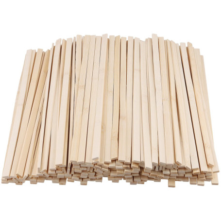 Lot de 600 Bâtonnets en Bambou Naturel pour Loisirs Créatifs et Bricolage