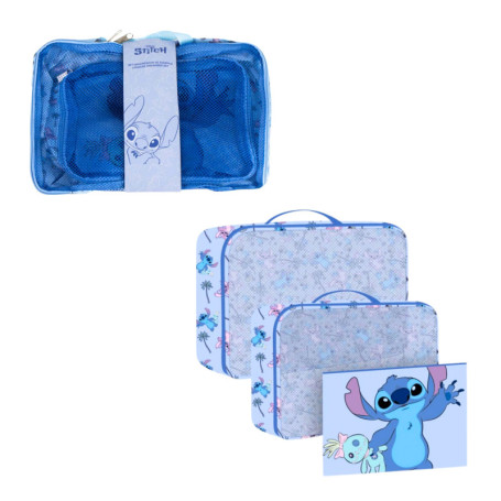 Organisateur de Voyage Disney Stitch - Ensemble de 3 Sacs Multicolores
