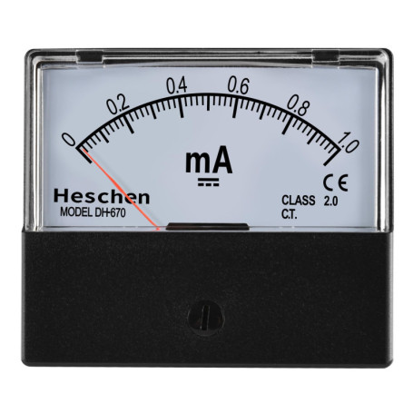 Heschen Ampèremètre DH-670 pour courant DC 0-1 mA
