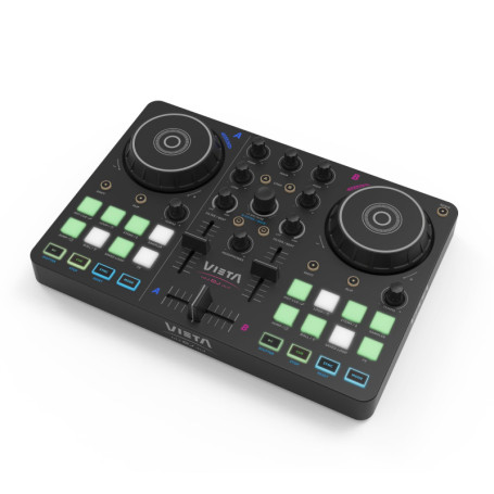 Table de Mixage DJ Bluetooth Vieta Pro avec Lumières RVB et Interface Audio