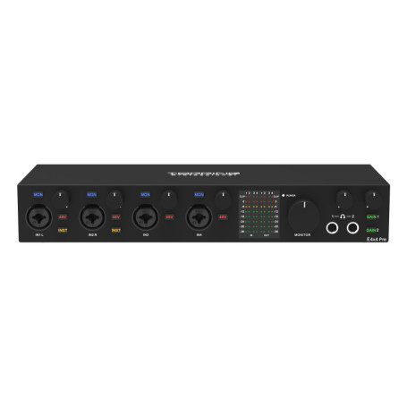 Topping E4x4 Pre - Interface Audio USB Professionnelle avec 4 Entrées et 4 Sorties - Noir