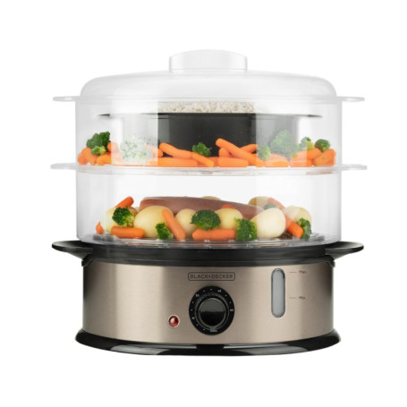 Cuiseur Vapeur BLACK+DECKER BXST800E - 800W, 6,5L, Minuterie 60 min