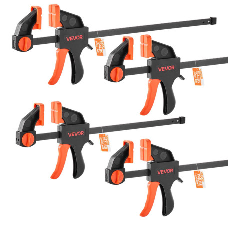 VEVOR Serre-Joints à Libération Rapide - Pince Écarteur 2PCs 30,48 cm et 15,24 cm