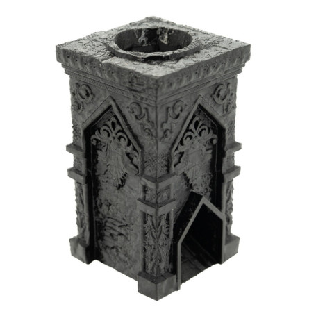 Tour de Dés Gothique The Tower - Accessoire de Jeu Noir
