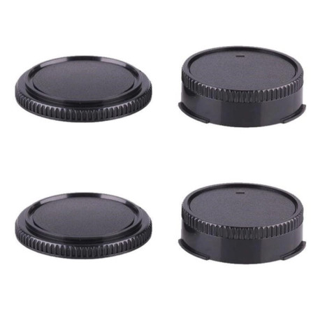 Lot de 2 Capuchons Arrière pour Objectifs Canon FD et FL - Protection Optimale
