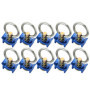 Lot de 10 courroies de chargement en acier inoxydable FreeTec - Bleu