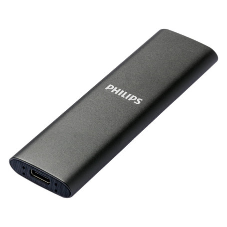 Philips SSD Portable Externe 500 Go - Ultra Fin en Aluminium avec USB-C