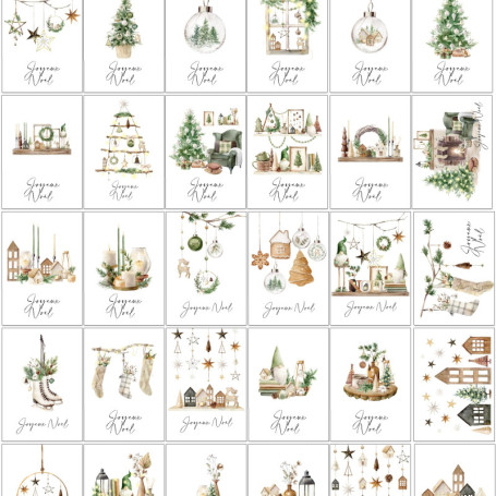 Lot de 30 cartes de Noël A6 avec enveloppes kraft - Bear and Bee