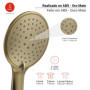 Pommeau de douche Gedy Tech 14 en Or Mat avec 3 Modes de Jet