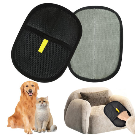 Gants de Toilettage SZZETK pour Animaux - 2 Pièces Anti Poils pour Chiens et Chats