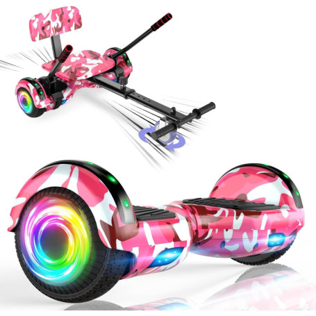 Hoverboard SISIGAD avec Siège, 6.5'' Auto-équilibrant et Bluetooth