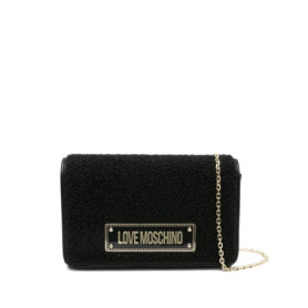 Sac à main Love Moschino Soft Noir en PL+PU - Élégance et Praticité