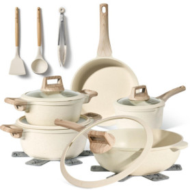 Ensemble de Casseroles Induction Just Perfecto - 4 Tailles en Blanc