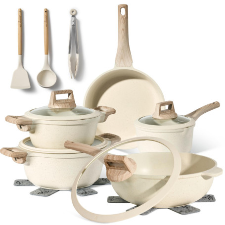 Ensemble de Casseroles Induction Just Perfecto - 4 Tailles en Blanc