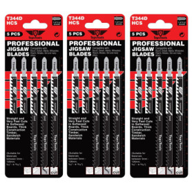 Pack de 15 Lames de Scie Sauteuse TopsTools T344D pour Couper le Bois