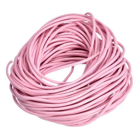 Cordon en Cuir Rose 2mm - 11 Yards pour DIY et Artisanat