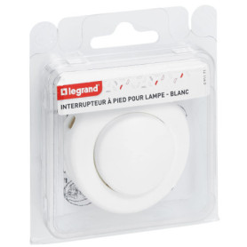 Interrupteur à pied blanc Legrand pour lampes