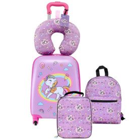 Valise Enfant Licorne VEVOR avec Sac à Dos et Oreiller