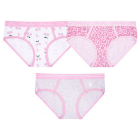 Ensemble de Sous-vêtements Playboy pour Femmes - 3 Slip Imprimés et Soutien-gorge