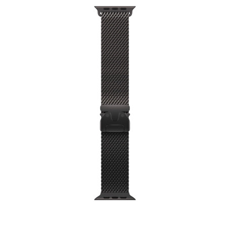 Bracelet Milanais en Titane pour Apple Watch - Noir - 49 mm - Large