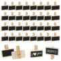 Lot de 100 mini tableaux en bois avec clips pour photos et notes