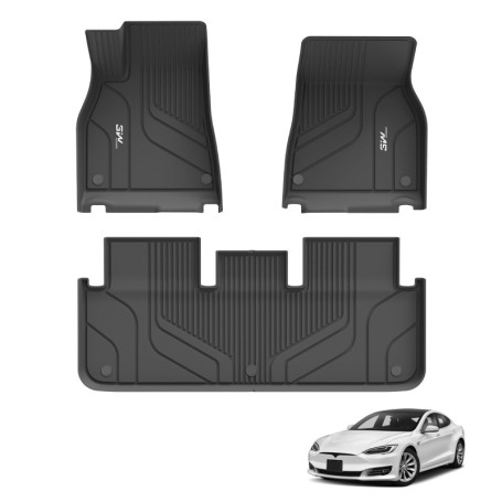Tapis de Sol Antidérapant 3W pour Tesla Model S 2022-2024 - Imperméable et Sur Mesure