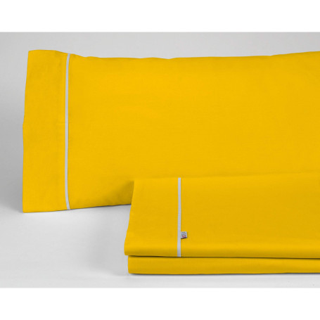 Ensemble de Draps en Coton Rita Terracotta pour Lit 135/140 cm - 3 Pièces