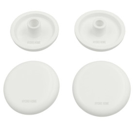 Lot de 4 pare-chocs ronds en plastique blanc pour abattant WC