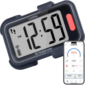 Podomètre Coolfire 3D à Clipser - Suivi Précis des Pas et Calories