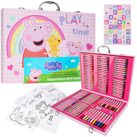Coffret de Coloriage Peppa Pig - 137 Pièces pour Enfants