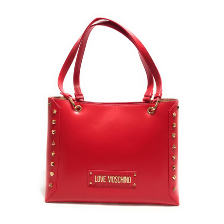 Sac à main Love Moschino Rouge avec Clous