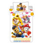 Parure de lit Paw Patrol pour enfant en coton - Housse de couette et taie d'oreiller