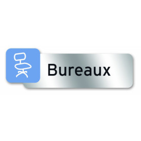 Plaque Adhésive en Polycarbonate Symbol pour Bureaux - 160 x 50 mm