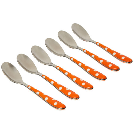 Set de 6 Cuillères à Moka BUGATTI en Acier Orange