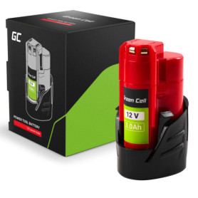 Batterie Green Cell 12V 3Ah Li-ION pour Outils Milwaukee M12 - Remplacement Fiable