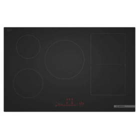 Plaque de cuisson à induction Bosch Série 6 80 cm - Design noir mat et zones flexibles