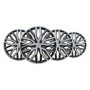 +PWR Enjoliveurs 16" Nova Noir/Argent - Lot de 4 pièces Universels