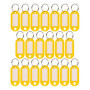 Porte-Clés Étiquettes Colorés WINTEX - 20 Pièces en Plastique Jaune