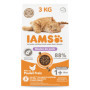 IAMS Croquettes Anti-Boules de Poils pour Chats Adultes - Poulet Frais - 3 kg