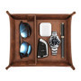 Organisateur de Rangement en Cuir PU SITHON avec 2 Compartiments - Brun
