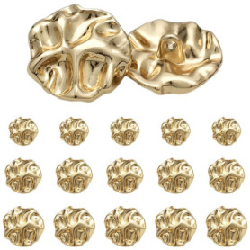 15 Boutons Dorés en Alliage de Zinc pour Manteaux et Bricolage