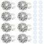 Ensemble de 8 Boutons en Strass Détachables TRKETK pour Décoration